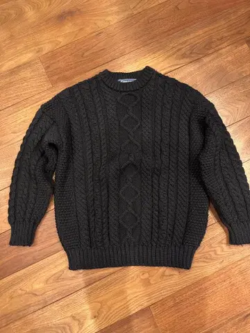 간지 울 렌즈 블랙 니트 40