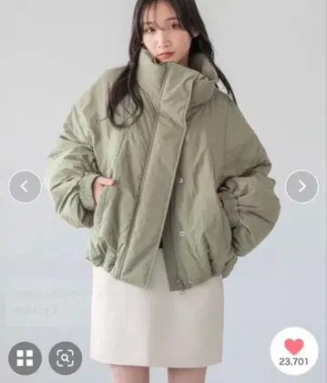 LOWRYSFARM 몬스터 코트 숏 카키