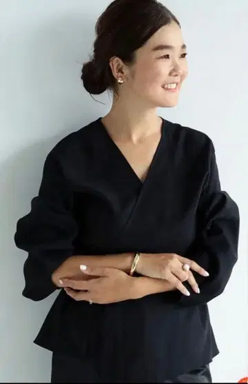 Demi-Luxe BEAMS 메구로 라인 2WAY 카슈쿨 블라우스 M