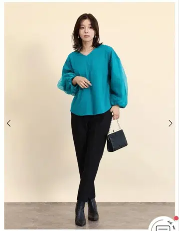 새상품 FENNEL 페넬 오간자 슬리브 풀오버 야마다야