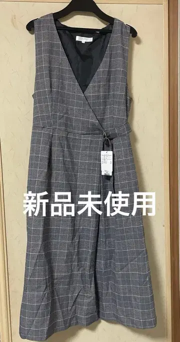 grove(그로브) 점퍼 스커트 글렌체크 그레이