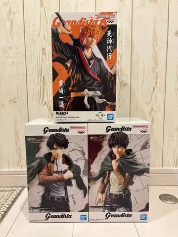Grandista 피규어 세트 쿠로사키 이치고 리바이 엘렌