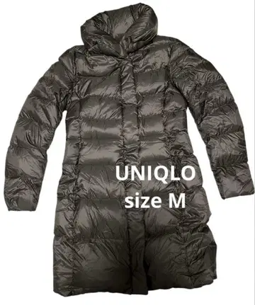 UNIQLO M 사이즈 울트라 라이트 다운 자켓 롱 기장 브라운