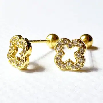 플라워 지르코니아 귀걸이