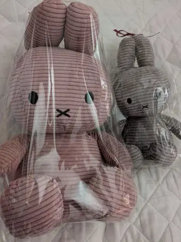 미이피 코듀로이 토끼 봉제 인형 2개 세트