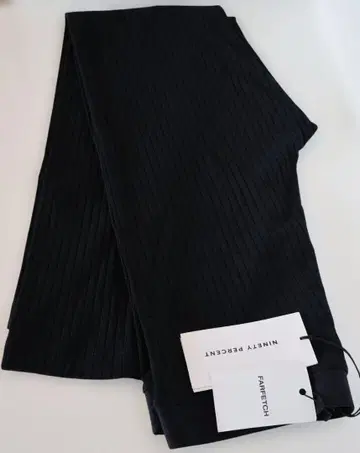 새상품 NINETY PERCENT 블랙 리브 레깅스 팬츠 오가닉 코튼