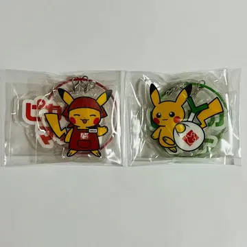 피카츄 2개 세트 2단 아크릴 키링 컬렉션 피카피카마트 1