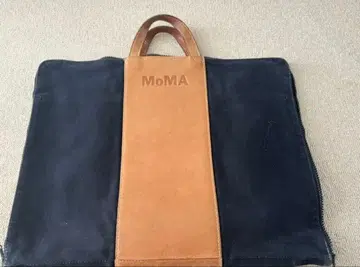 MoMA 가죽 캔버스 숄더백