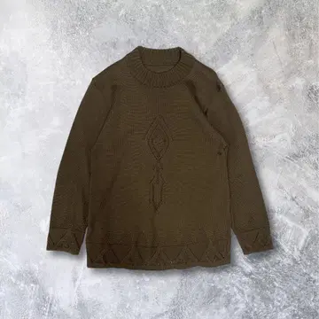 니트 스웨터 다크 브라운 울 100%