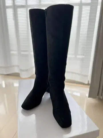 [ 새상품급 ] 아르테미스by다이애나 롱 부츠 스웨이드 24.5cm 블랙