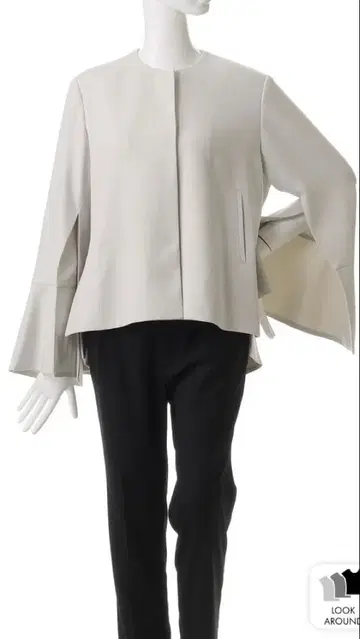 [한번 착용 새상품급] ADORE 드라이 미들 조젯 자켓 베이지 38