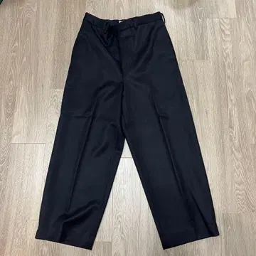 AUBETT 네이비 슬랙스 와이드 팬츠