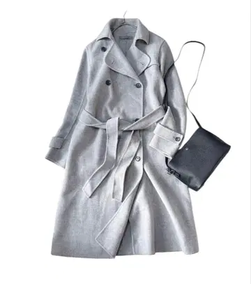 띠어리 럭스 롱 기장 리버 코트 더블 페이스 벨트 더블 버튼