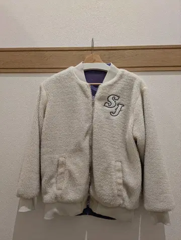 SISTER JENNI 플리스 자켓 아이보리 리버서블