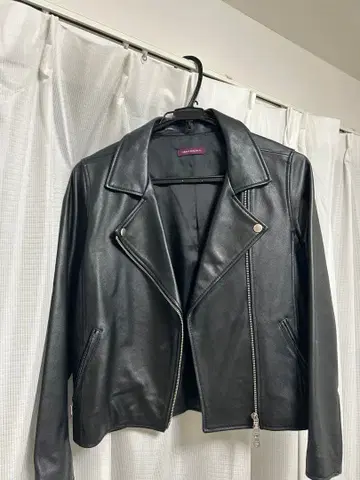 URBAN RESEARCH 블랙 가죽 라이더 자켓