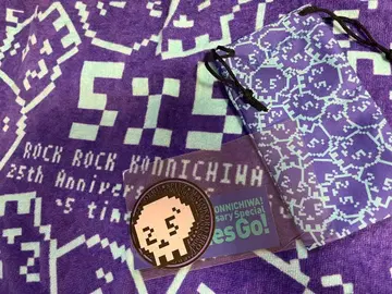 락 락 콘니치와! 페이스 타월 미니 복조리 스티커 세트 스피츠