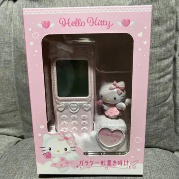 산리오 헬로키티 폴더폰 모양 탁상시계