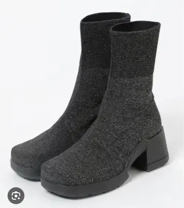 JEANASIS 지나시스 스퀘어 스트레치 힐 부츠 부츠 M