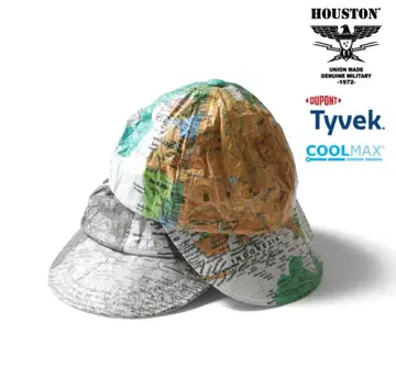 타이벡 페이퍼 캡 남녀 공용 조절 MILITARY 세계 지도