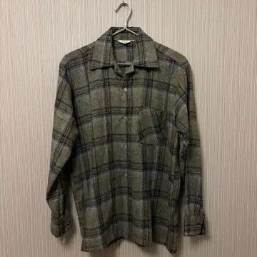 배색 50s 60s SPORTS 울 셔츠 플란넬 셔츠 삼각형 택