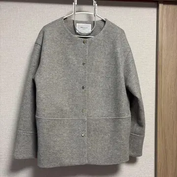 OPAQUE.CLIP 노카라 자켓 그레이