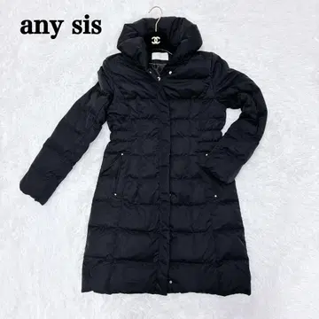 컨디션 최상 워셔블 any SIS 롱 다운 코트 숄카라 블랙 S