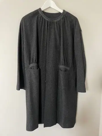 다크 그레이 테일러드 자켓 롱 기장