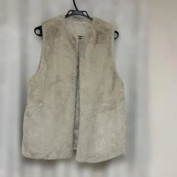 Discoat 베이지 퍼 베스트