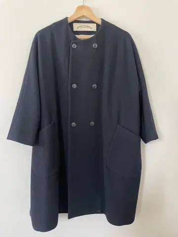 arts&science 네이비 벌룬 롱 코트