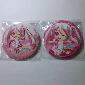 벚꽃 미쿠 애니메이트 특전 캔뱃지 2개 세트