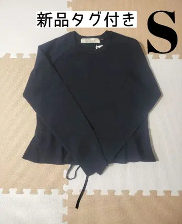 택 포함 새상품 S 페플럼 니트 풀오버 by rokh +X GU 네이비