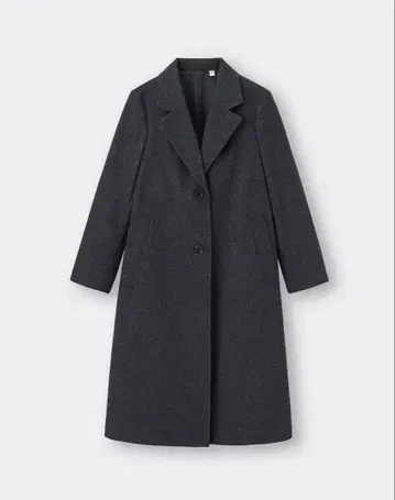 코지 멜톤 테일러드 코트 다크 그레이 롱 코트