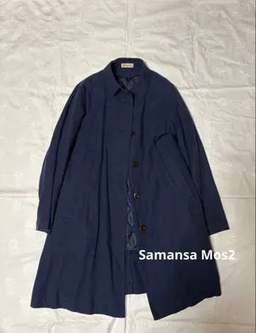 sm2 사만사 모스모스 퀼팅 안감 부착 롱 코트 네이비