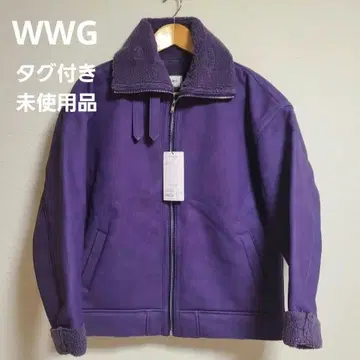 WWG 후즈후 갤러리 보아 무스탕 자켓 겉옷 보라색 F 미사용품