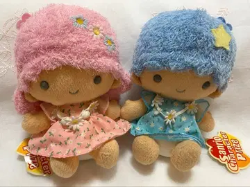 [레트로] 키키라라 봉제 인형 커플 세트 택 포함 리틀트윈스타