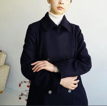 foufou 멜톤 더블 코트