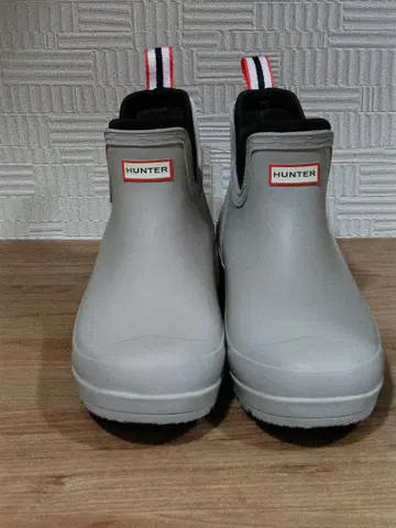 미사용! 새상품급! HUNTER 그레이 숏 레인부츠 UK6