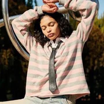 POPPY GATHERED SLEEVE 아사기니요 상의 보더