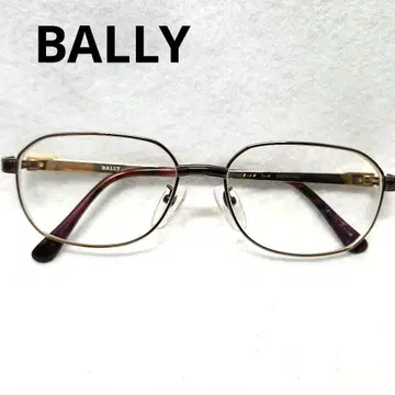 BALLY 브라운 메탈 오벌 안경