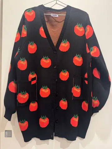 PUNYU 토마토 패턴 가디건 사이즈 3