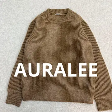 AURALEE 오라리 카멜 100% 크루넥 니트 사이즈 0