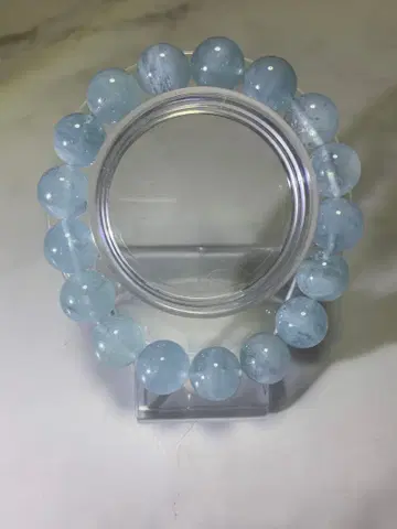 아쿠아 마린 팔찌 12mm 안지름 17cm