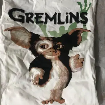 택 포함 새상품 GU 그렘린 영화 40주년 T셔츠 L 화이트 기즈모