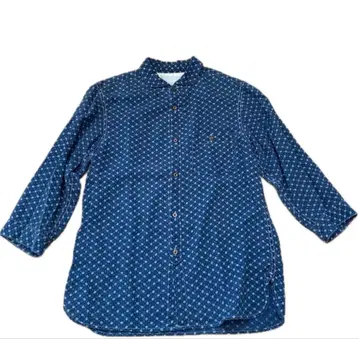 패턴 셔츠 블루 M 사이즈