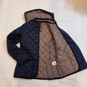 LAVENHAM 라벤햄 퀼팅 코트 34 네이비 후드 부착
