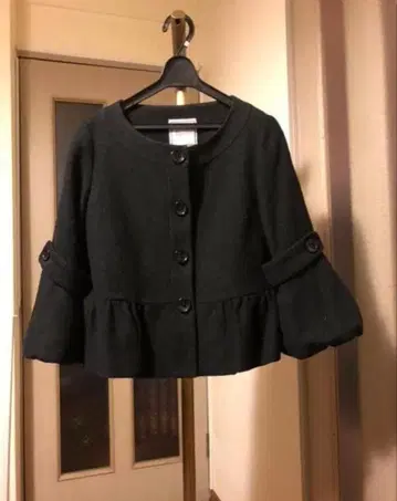 27 ] 아나텔리어 36 사이즈 노카라 자켓 블랙 사이즈 : M