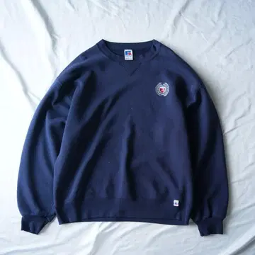 90s 러셀 네이비 맨투맨 USA제 짧은 기장 L 구제 의류