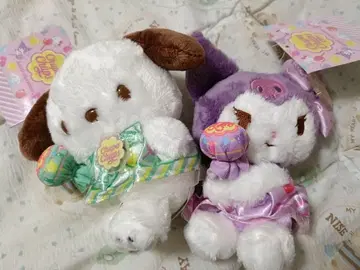 산리오 츄파춥스 포차코 쿠로미 볼체인 달린 봉제 인형