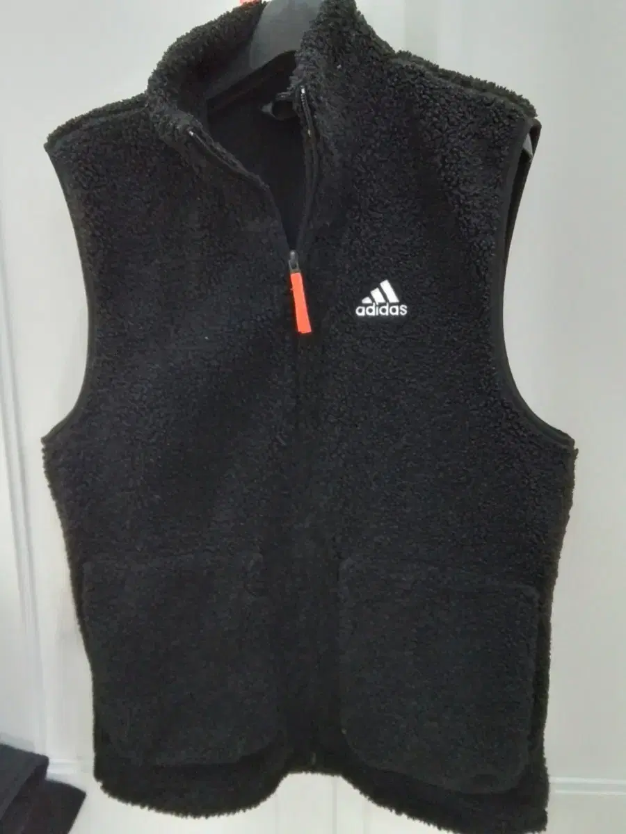 Adidas Black Fuzzy Fleece Vest