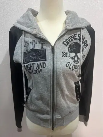 GHOST OF HARLEM 후드 부착 그레이 후드티